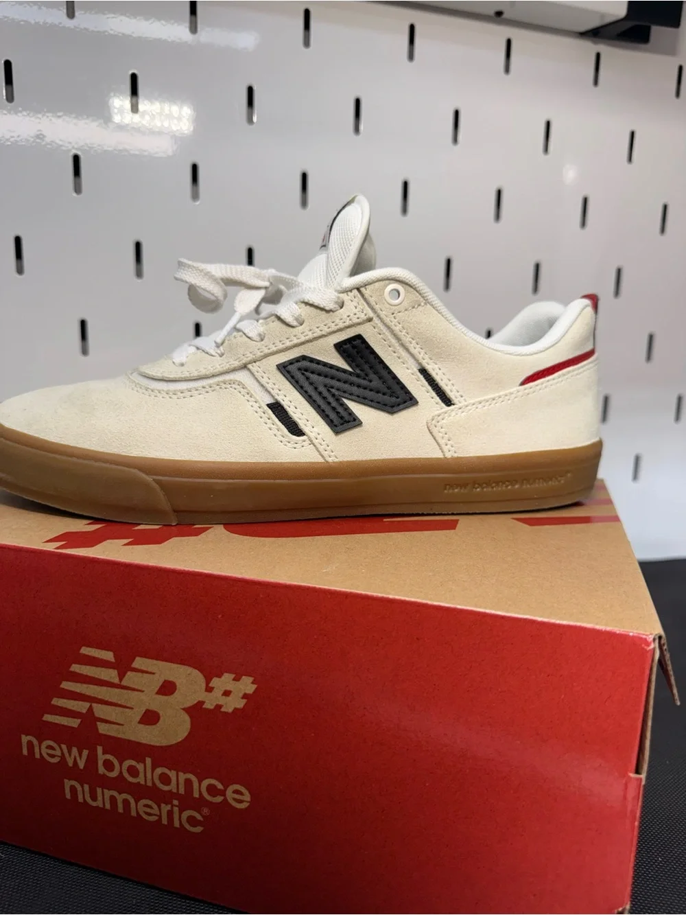 New Balance Numeric 306 Men’s White and Gum Skate Sneakers